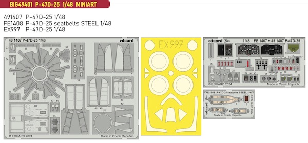 Detailset Republic P47D-25 Thunderbolt (MiniArt)  BIG49401