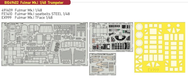 Detailset Fairey Fulmar MKI (Trumpeter)  BIG49402