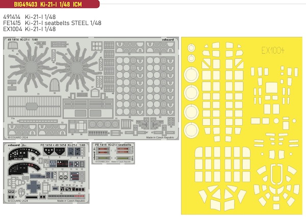 Detailset Mitsubishi Ki-21-I Sally (ICM kits) BIG49403