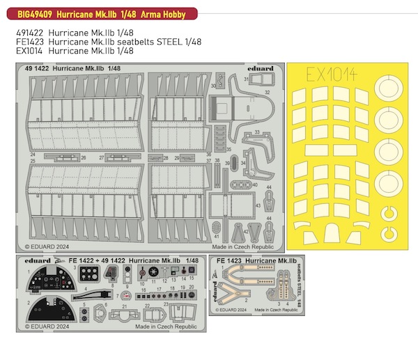Detailset Hawker Hurricane MKIIb (Arma Hobby  BIG49409