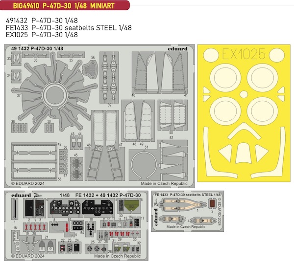 Detailset Republic P47D-30 Thunderbolt (Mini Art) BIG49410