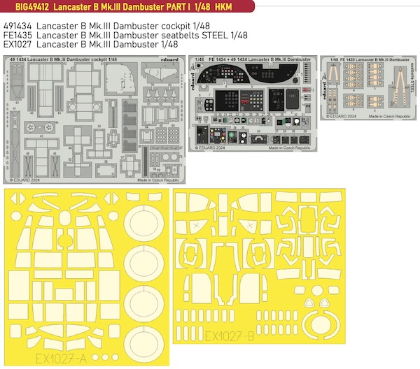 Detailset Lancaster B. MKIII Dambuster Part I (Hong Kong Models) BIG49412