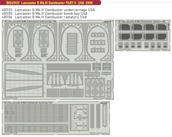 Detailset Lancaster B. MKIII Dambuster Part II (Hong Kong Models) BIG49413