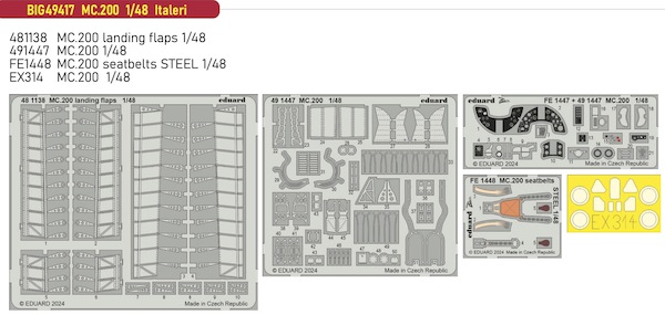 Detailset Macchi MC200 Saeta (Italeri)  BIG49417