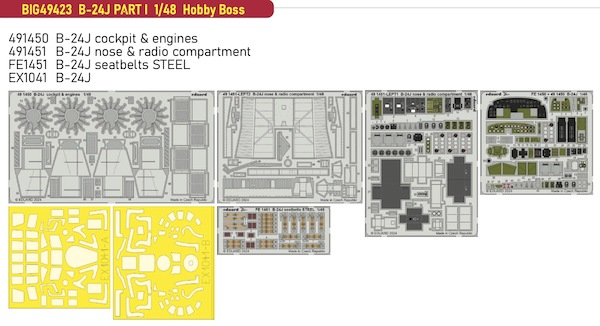 Detailset B24J Liberator Part 1 (Hobby Boss) BIG49423