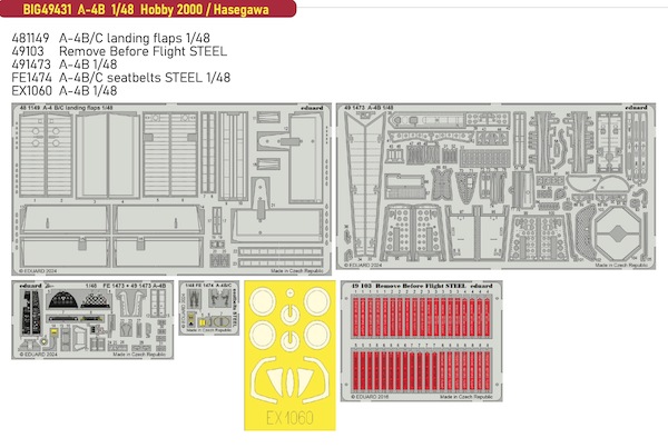 Detailset  Douglas A4B Skyhawk (Hasegawa/Hobby Boss)  BIG49431