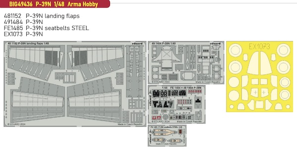 Detailset Bell P39N Airacobra (Arma Hobby) BIG49436