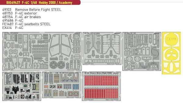 Detailset F4C Phantom II (Hobby 2000, Academy) BIG49437