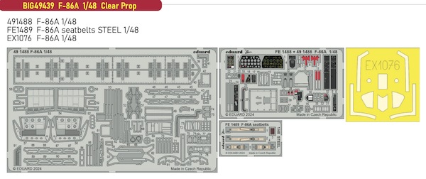 Detailset F86A Sabre (Clearprop)  BIG49439