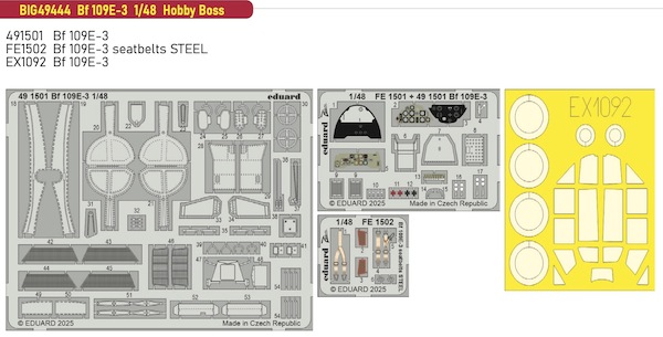 Detailset  Messerschmitt BF109E-4 (Hobby Boss)  BIG49444