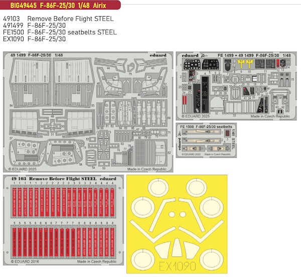Detailset North American F86F-25/30 Sabre (Airfix) BIG49445
