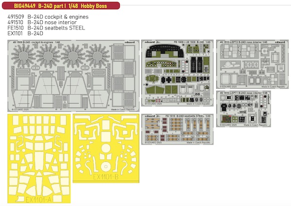 Detailset B24D Liberator Part 1 (Hobby Boss) BIG49449