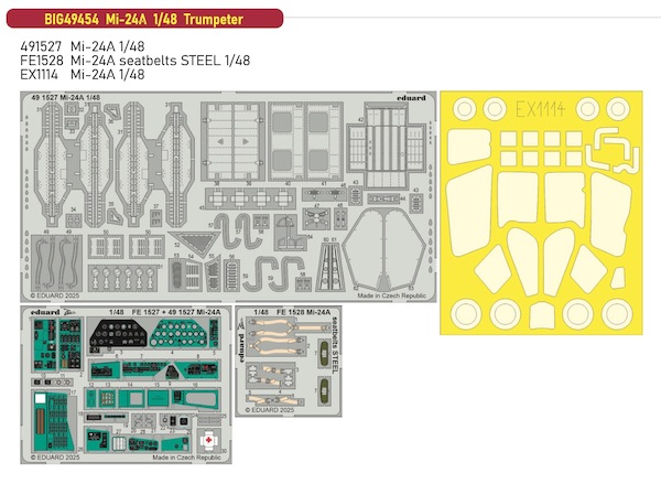 Detailset  Mil Mi24A Hind A (Trumpeter)  BIG49454