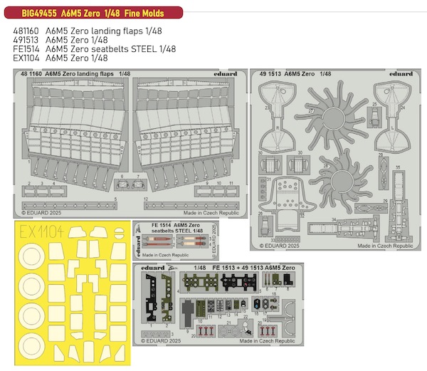Detailset  Mitsubishi A6M5 Zero (Fine Molds)  BIG49455