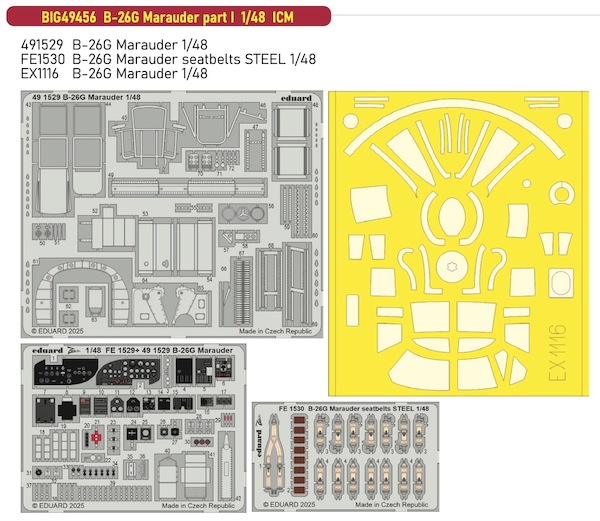 Detailset  Martin B26G Marauder Part 1 (ICM)  BIG49456