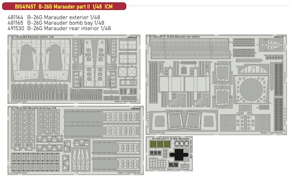 Detailset Martin B26G Marauder Part 2 (ICM) BIG49457