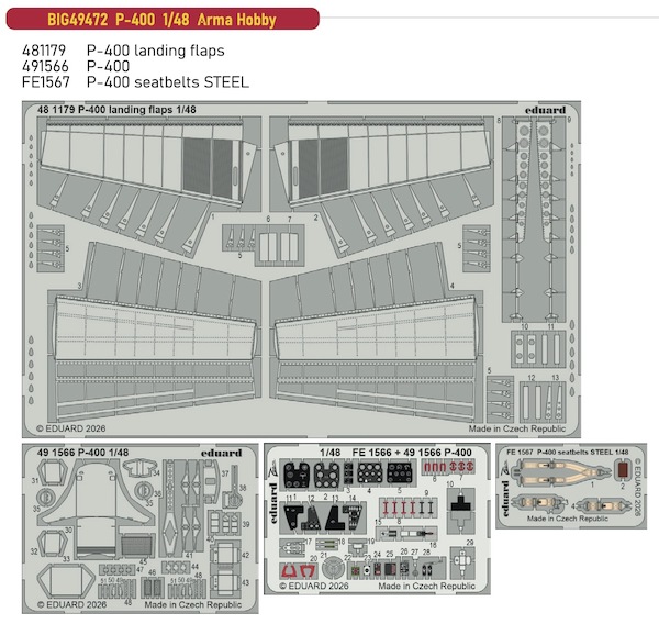 Detailset P400/Airacobra (Arma Hobby)  BIG49472
