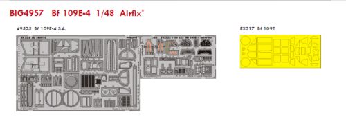 Detailset Messerschmitt BF109E-4 (Airfix)  BIG4957