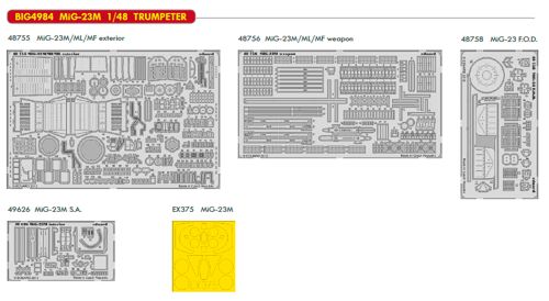 Detailset Mikoyan MiG23M (Trumpeter)  BIG4984