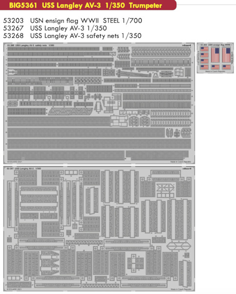 Detailset USS Langley AV3 (Trumpeter)  BIG5361