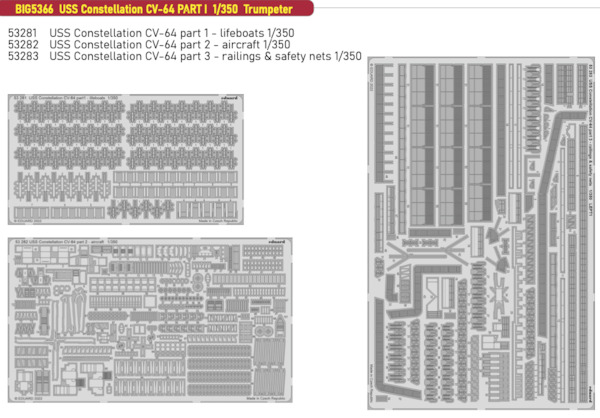 Detailset USS Constellation CV64 Part I(Trumpeter)  BIG5366