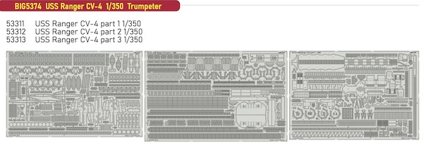 Detailset USS Ranger CV4 (Trumpeter) BIG5374