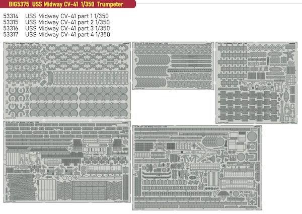 Detailset USS Midway CV41 (Trumpeter) BIG5375