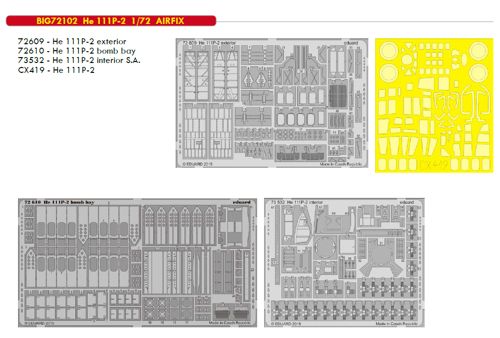 Detailset Heinkel He111P (Airfix)  BIG72102