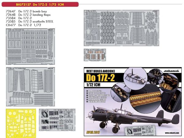Detailset Dornier Do17Z-2 (ICM) BIG72127