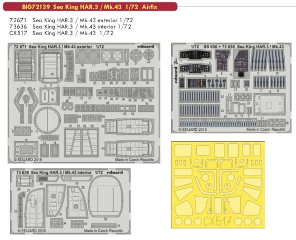 Detailset Sea King HAR3/MK43 (Airfix) BIG72139