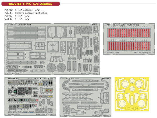 Detailset F14A Tomcat (Academy) BIG72158