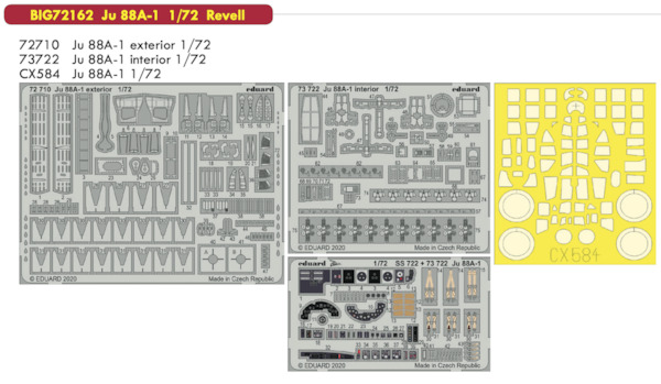 Detailset Junkers Ju88A-1 (Revell)  BIG72162