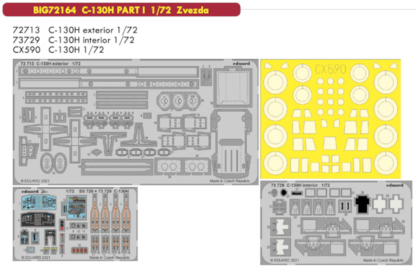 Detailset Lockheed C130H Hercules part 1 (Zvezda) BIG72164