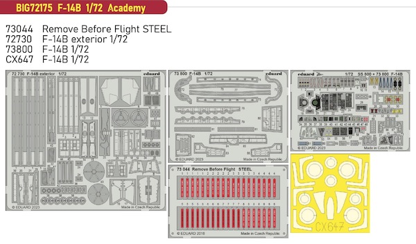 Detailset F14B Tomcat (Academy) BIG72175