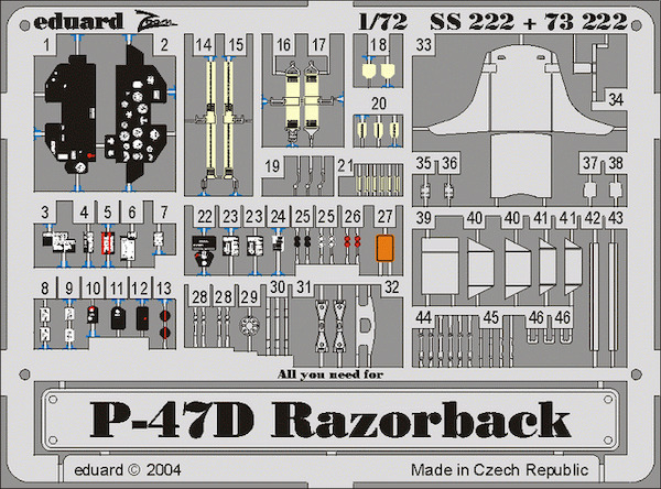 Detailset P47D-20 Thunderbolt (Tamiya)  BIG7218