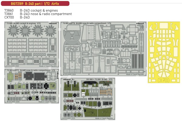 Detailset Consolidated B24D Liberator Part 1 (Airfix)  BIG72189