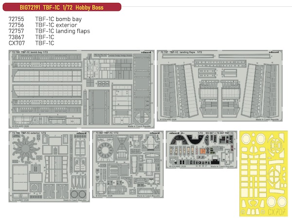 Detailset TBF-1C Avenger  (Hobby Boss)  BIG72191