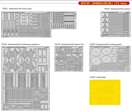 Detailset Set Short Sunderland MK1 (Italeri)  BIG7281