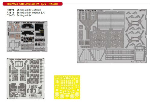 Detailset Short Stirling MKIV (Italeri)  BIG7294