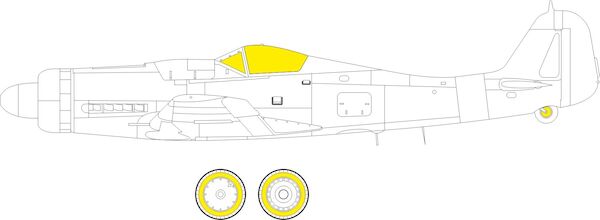 Mask Focke Wulf FW190D-9 Canopy and wheels (IBG) cx622