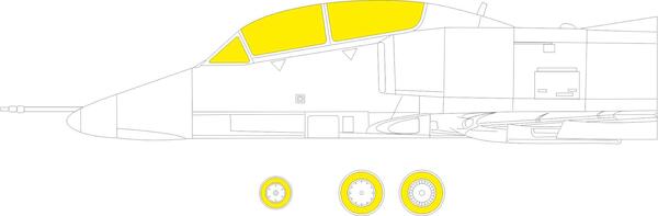 Mask TA4J Skyhawk Dual Canopy and wheels (Fujimi/Hobby 2000) cx625