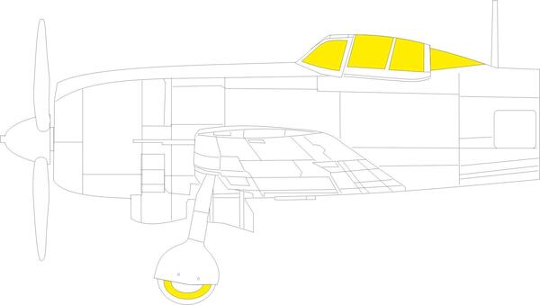 Mask Ki84 Hayate (Frank) Canopy and wheels (Arma Hobby) cx626