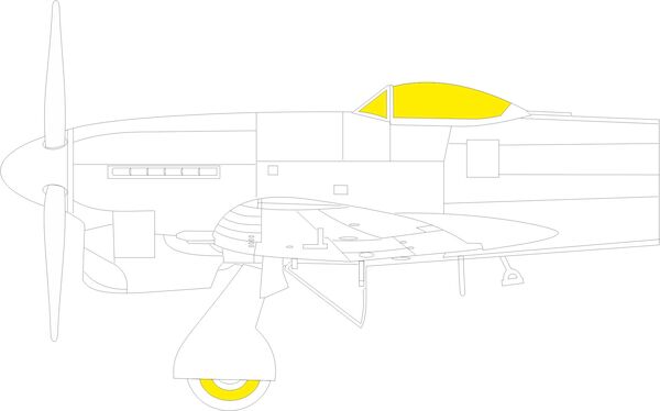 Mask Hawker Tempest MKV Canopy and wheels (Airfix) cx627