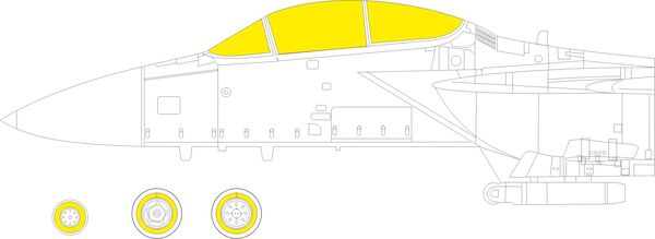 Mask F15E Strike Eagle  Canopy and wheels (Revell)  cx628