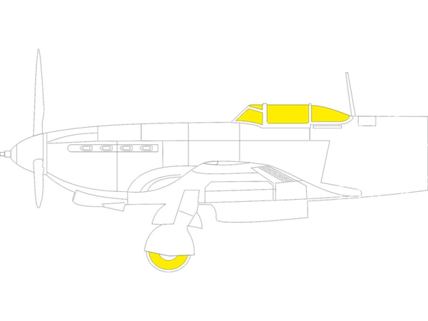 Mask Yakovlev Yak9D Canopy and wheels (Zvezda) cx634