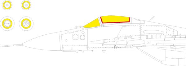 Mask ikoyan MiG29 9-19 SMT Fulcrum (Great Wall Hobby)  CX657
