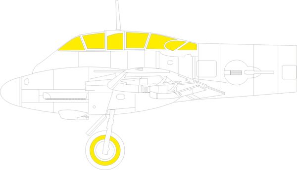 Mask Messerschmitt Me410A-1 Canopy and wheels (Airfix)  CX658