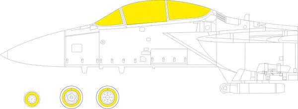 Mask F15J Eagle MSIP canopy and wheels (Fine Molds) CX666