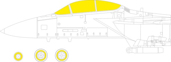 Mask F15D Eagle Canopy and wheels (Fine Molds) CX675