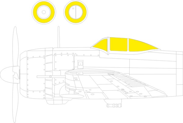Mask Nakajima Ki43-II HaAyabusa 'Oscar'Canopy and wheels (Arma Hobby) CX685